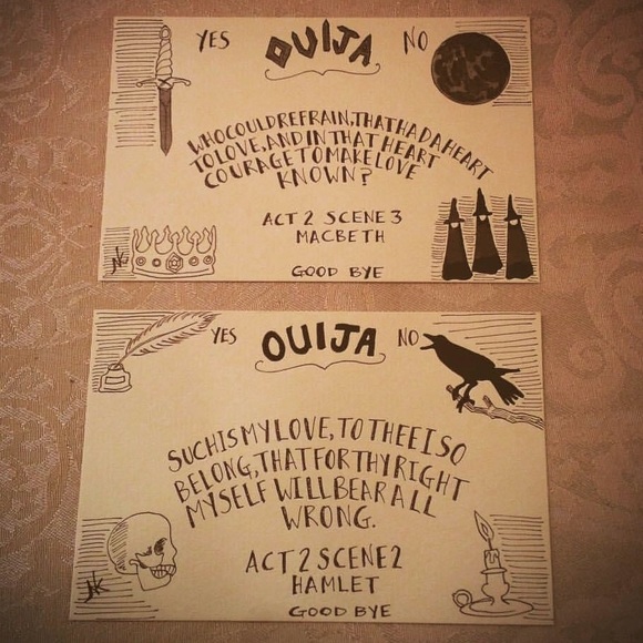Ouija ® hand-drawn limited edition postcards. Each one is unique. Ink & tea, 4x6 - Picture 3 of 5